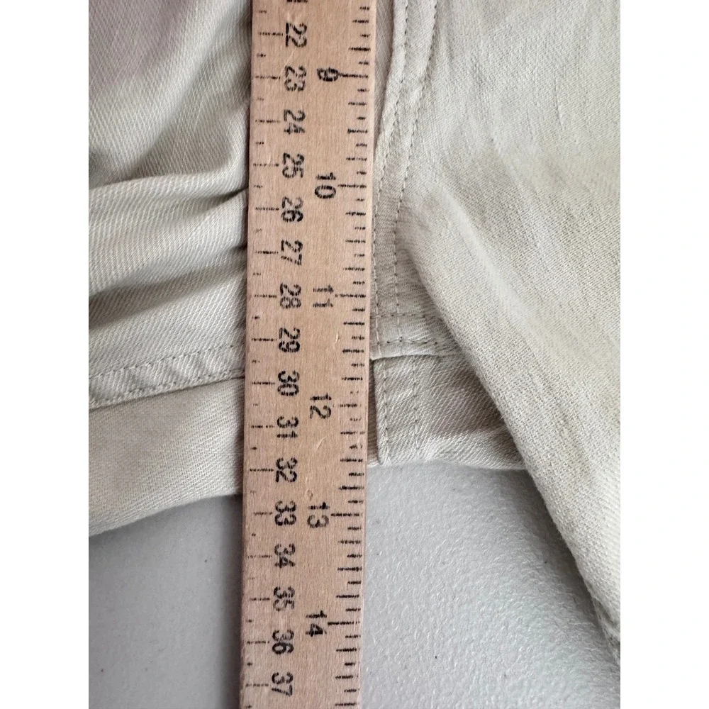 Banana Republic Slim Linen Traveler Pants Mens 36 Light tan minimalist